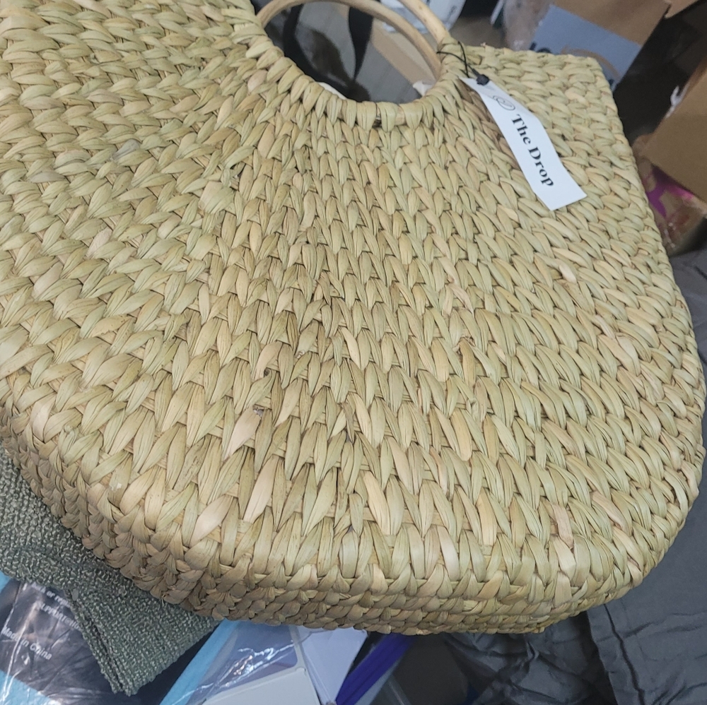 Natural Woven Tote Bag